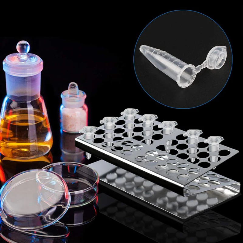 1000Pcs Mini Centrifuge Tubes 1.5Ml Raduated Clear Plastic Centrifuge Vials With Flat-Top Snap Cap