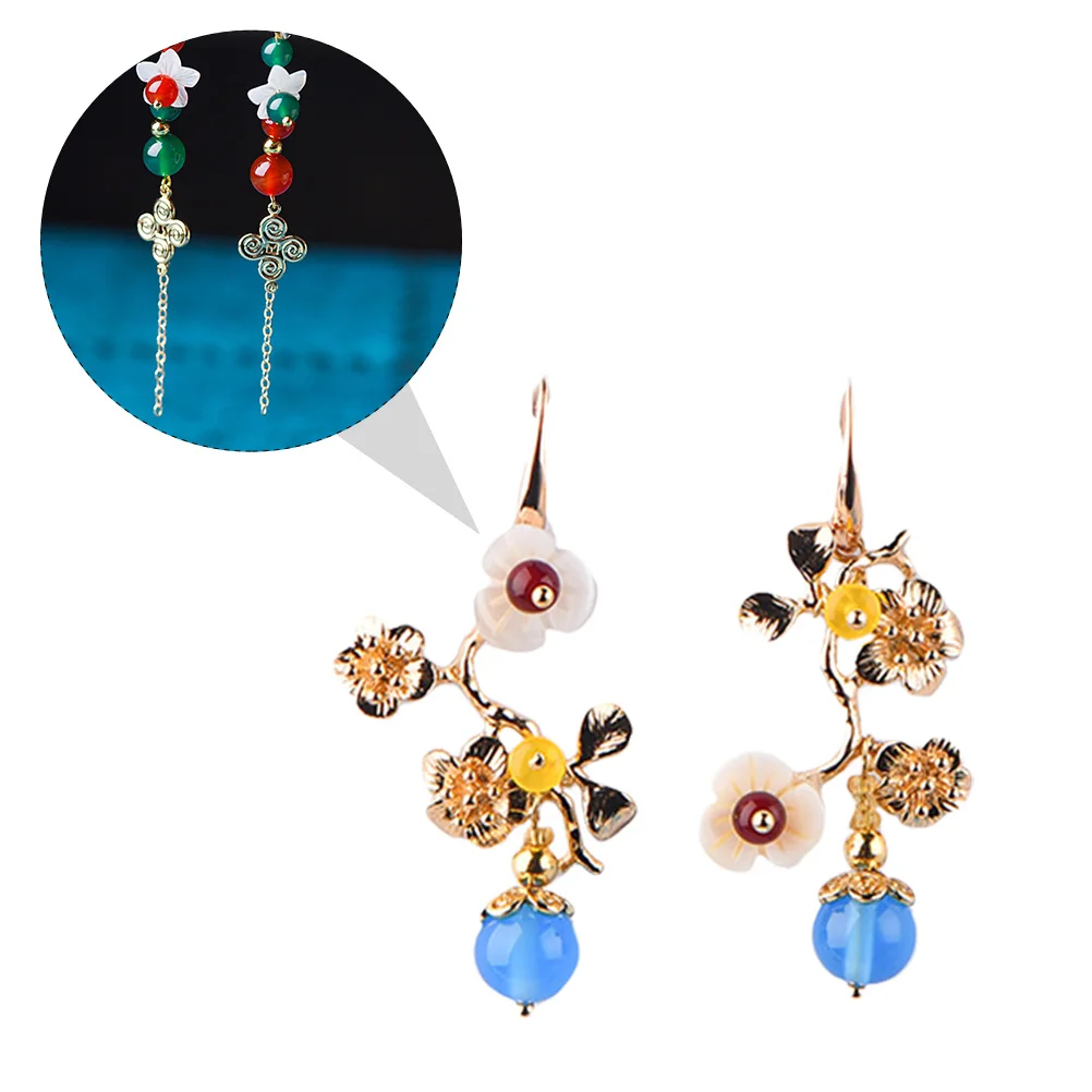 

Asymmetrical Earrings Jewelry Fine Women Decor Elegant Eardrop Exquisite Chinese Dangle Miss