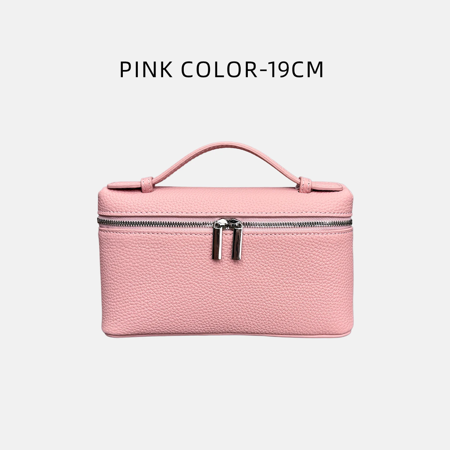 Genuine Leather Crossbody Handbag with Double Zipper for Women