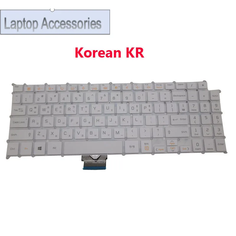 F White Laptop Keyboard For LG 15Z960 15Z960-A 15Z960-G 15Z960-T 15ZD960 15Z975 15Z975-G 15Z975-U Korean KR No Frame New