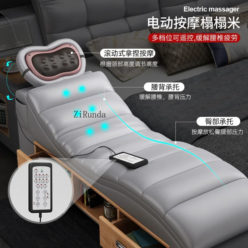Adjustable smart furniture room living room sofa and multi-functional wooden bed