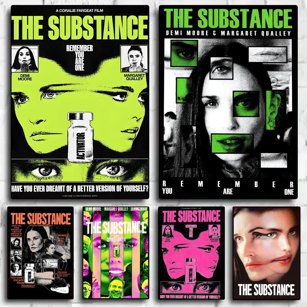 Movie S-sUBSTANCE Poster Trendy Wall Art Good Sticker Printed on PP Paper for Coffee Office Bar Decoration Best Gift