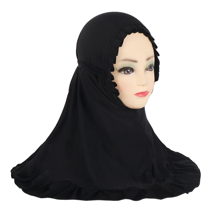Kinder-Hijab, sofort für 2–6 Jahre alte Mädchen, islamisches Kopftuch, Bescheidenheit, Überzug, modisch und bequem