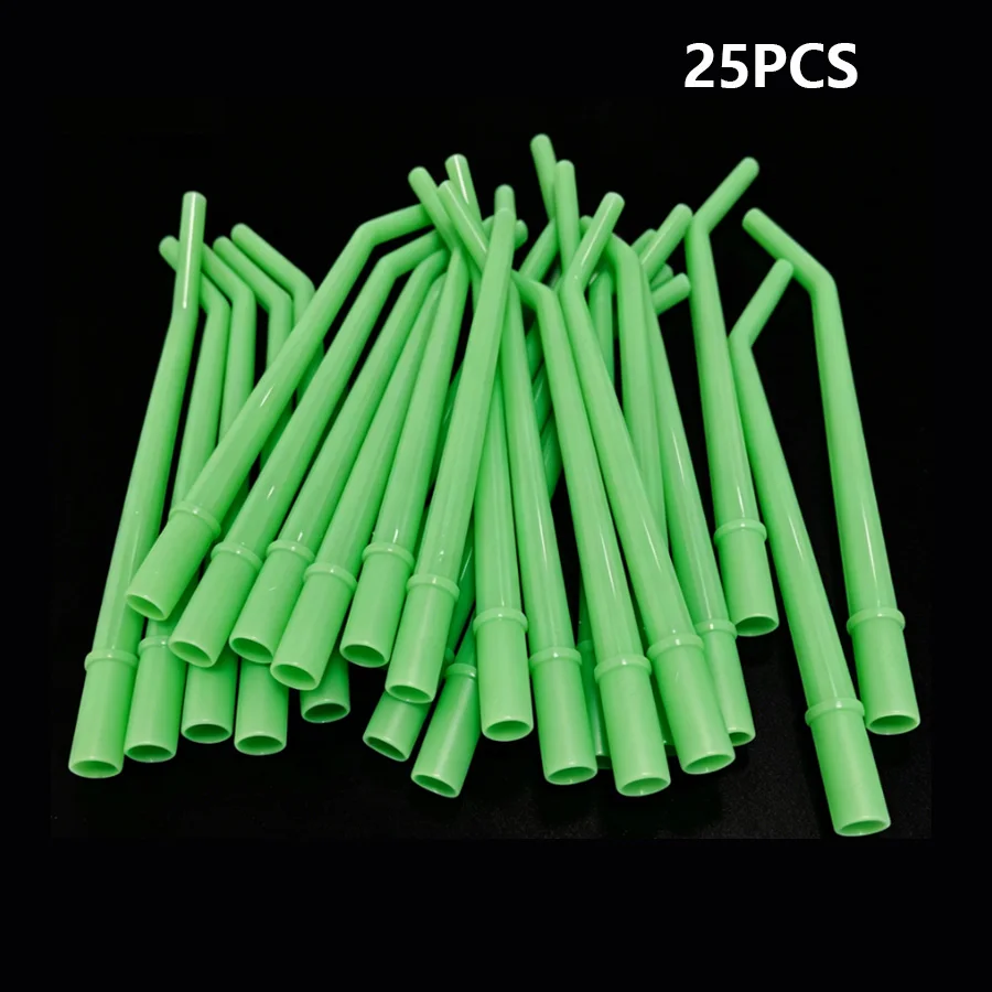 25PCS Pontas de Aspirador Dental Descartáveis |   Pontas de Sucção Multicoloridas de Alto Volume, Tubos Aspiradores Cirúrgicos Estéreis Descartáveis