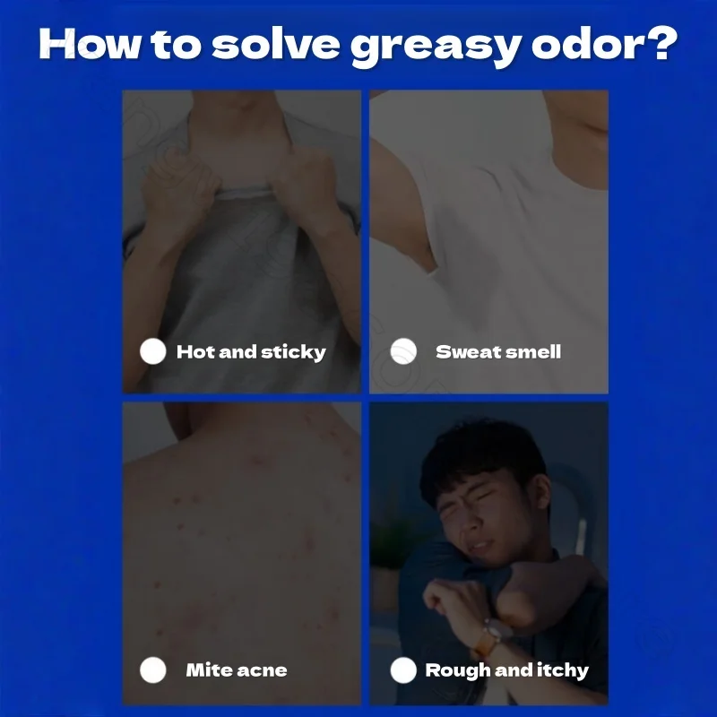 BLUEMAN-Gel de ducha y ácaros para hombre, fragancia especial, Control de aceite de aminoácidos de larga duración, eliminación de ácaros, Gel de ducha refrescante