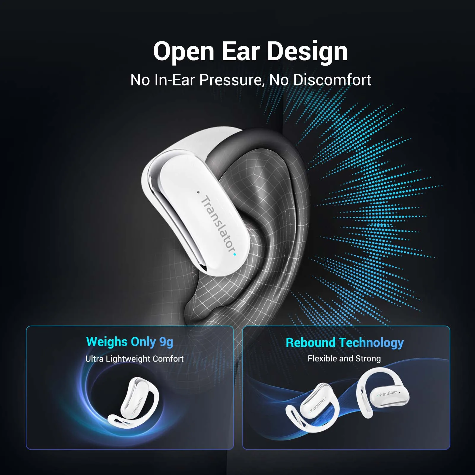 Wooask F56 AI language translator Real Time Two-way Voice Translator Device 144 Languages&8 Offline Translator earbuds