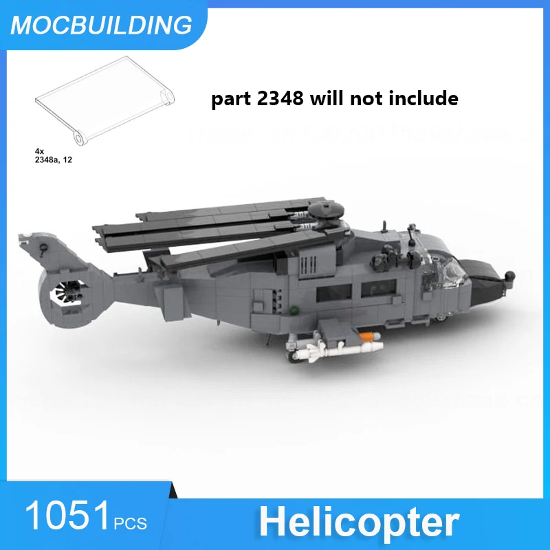 MOC Building Blocks Helicopter Aircraft Model DIY Assembled Bricks Educational Creative Display Xmas Collect Toys Gifts 105PCS