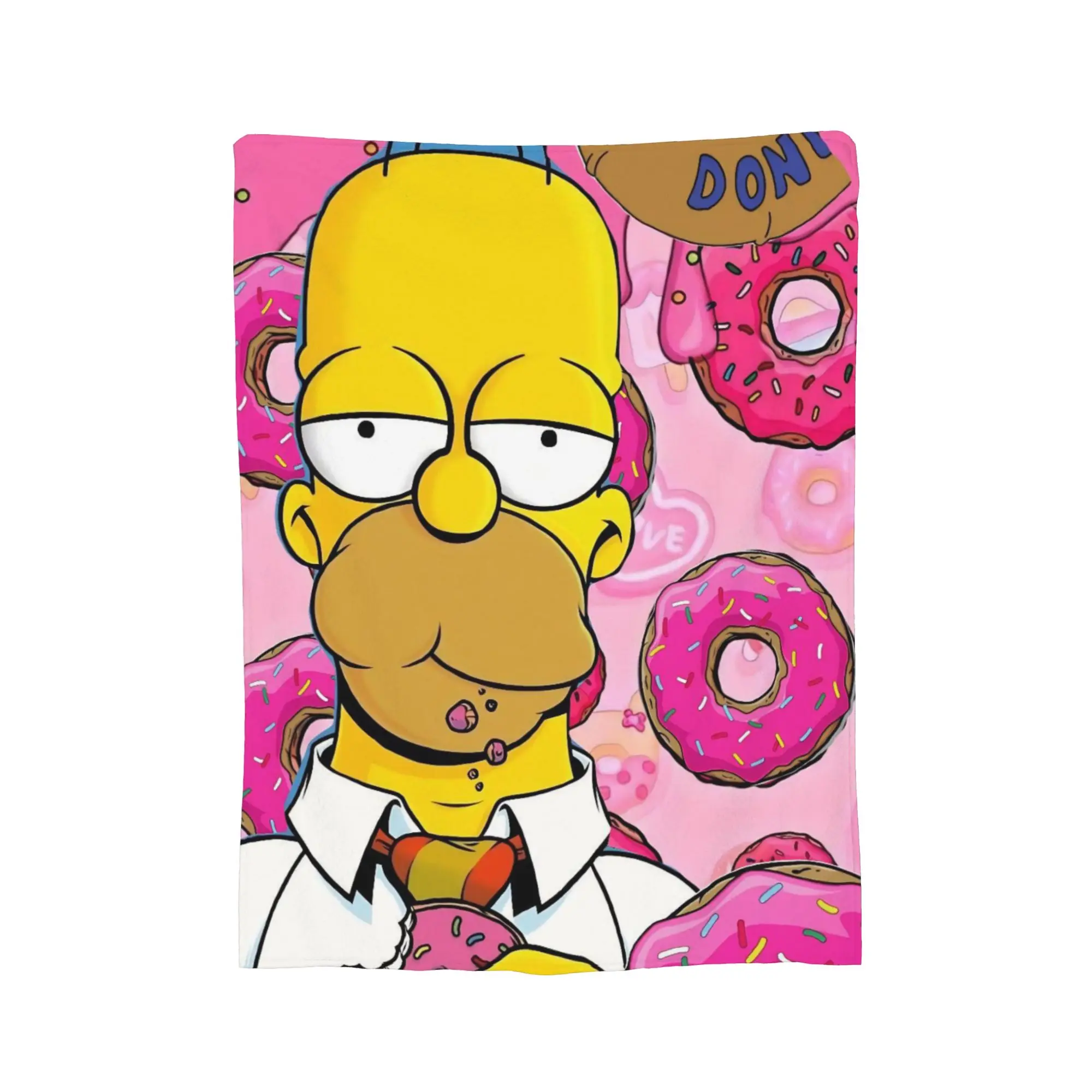 S-Simpsons Cartoon Blankets Velvet Autumn/Winter  Breathable Soft Throw Blankets for Bed Travel Bedding Throws