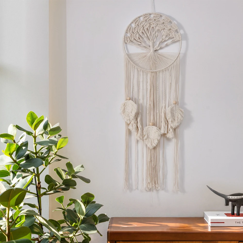 Tapeçaria tecida boêmia com borla para quarto, franja artesanal, cobertor de macramé, suspensão na parede, berçário do bebê