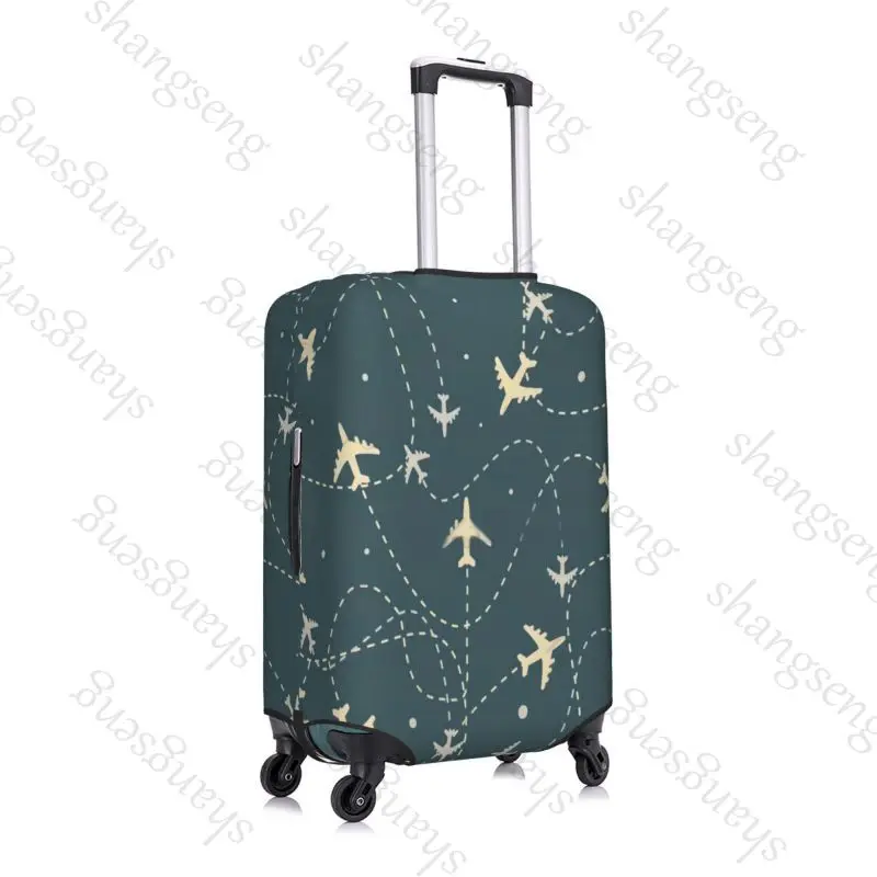 Sky Plane Travel cartoon Thick Elastic Luggage Protective Cover Zipper Suit For 18-32in Bag Suitcase Covers Trolley Cover Travel