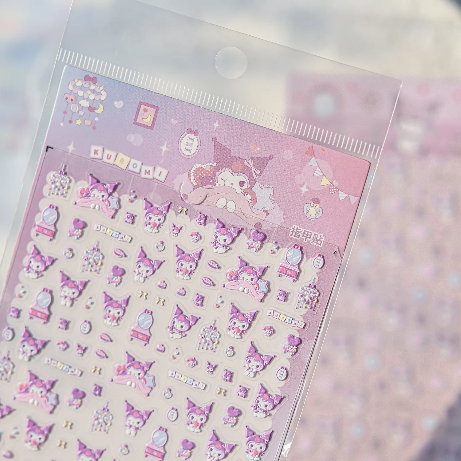 1 Stück Niedliche Sanrio-Charakter Nagelaufkleber mit Gemischten Mustern, Leicht zu Entfernen, Langlebig, für Tägliches Tragen, Mädchenhafte Aufkleber – Detail 12