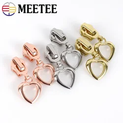 20pcs Meetee 5# Zipper Sliders for Nylon Zippers Jacket Clothes Zip Repair Kit Zips Head Puller DIY Bag Sewing Accessories