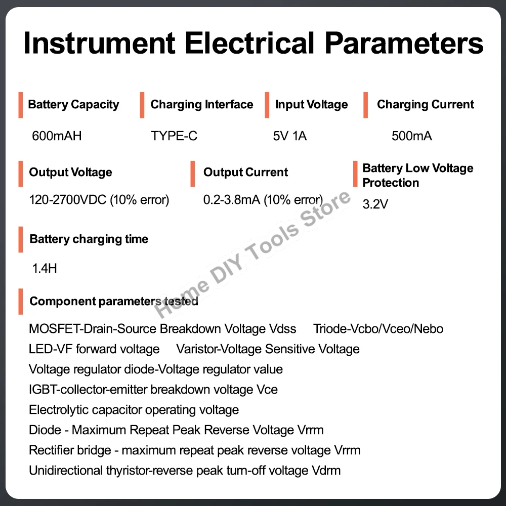 IGBT Voltage Capability Transistor Tester Diode MOS Triode LED Voltage Capability Testing Tool Withstand Voltage Tester