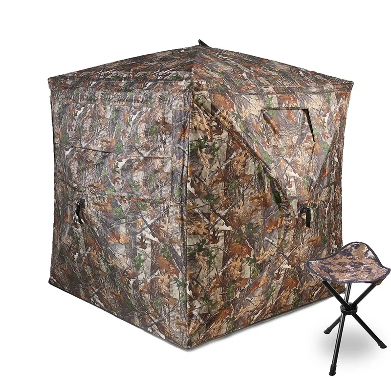 Hunting Camouflage Tent Portable Light Weight 270 Degree Unobstructed Viewing Angle Tourist Equipment 2-3Persons Outdoor Camping