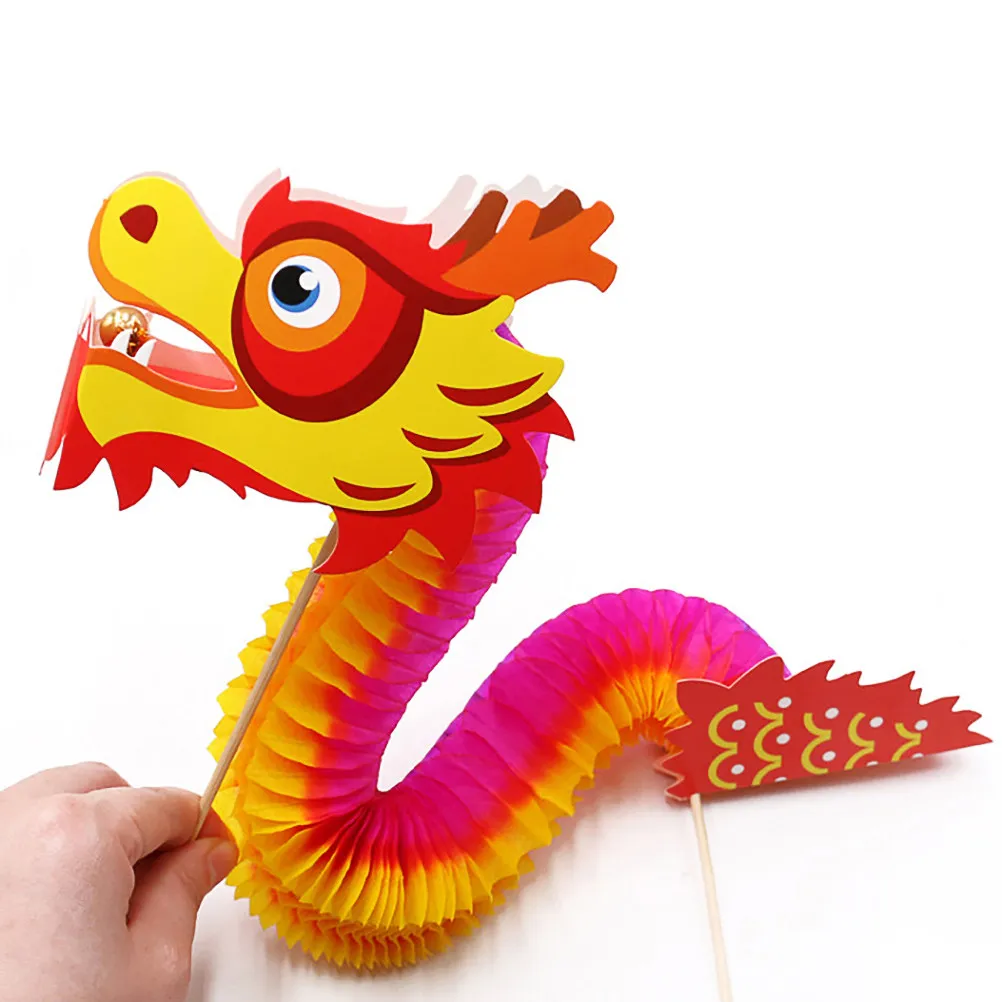 

5 наборов очаровательных бумажных наборов для творчества в виде драконов, украшения для детских вечеринок, набор для изготовления гирлянд своими руками, прочный многоразовый набор для художественных занятий