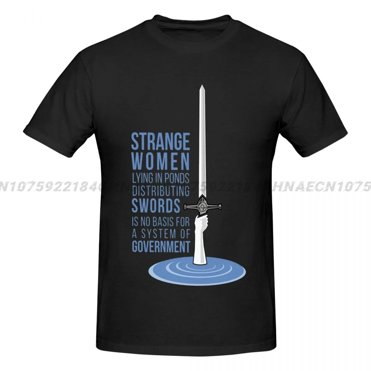 Strange Women Lying In Ponds Distributing Swords Short Sleeve Top Clothes Oversized Cotton T Shirts Men Multi-color Tee