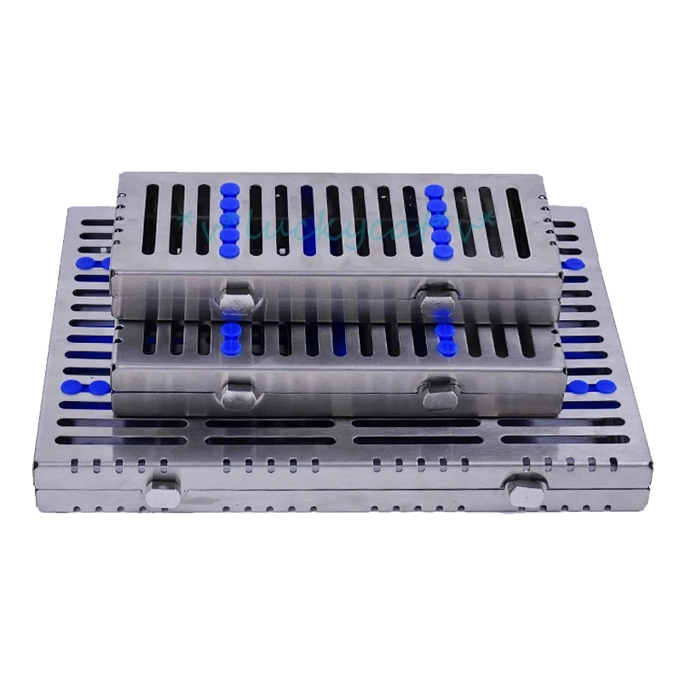 new 1pcs Dental Surgical Sterilization Box Sterilization Rack Dental Cassette Disinfection Tray Stainless steel Autoclavable