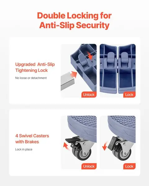 سلة المهملات المستديرة دوللي 15-22.8 في صندوق بلاستيكي قابل للتعديل دوللي 400 رطل شديد التحمل