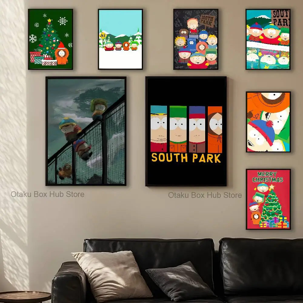 

Funny Cartoon S-South-S-P-Park Poster Prints Wall Art Picture Painting Gift Living Room Restaurant Bar Large Dec Sticker