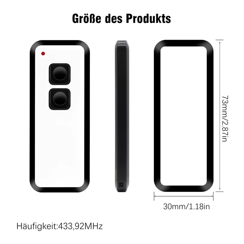 Remote Control pintu garasi FULL-433.92 Mhz, untuk NOVOFERM NOVOTRON 502 MAX43-2, MINI-NOVOTRON 522, pembuka pintu garasi 2 pak