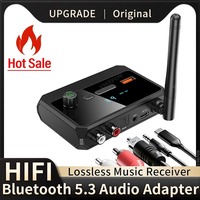 NFC Bluetooth 5.3 Audio Receiver 3.5mm AUX RCA USB U-Disk/TF HIFI Stereo Music Wireless Adapter With Mic For Car Kit Speaker Amp