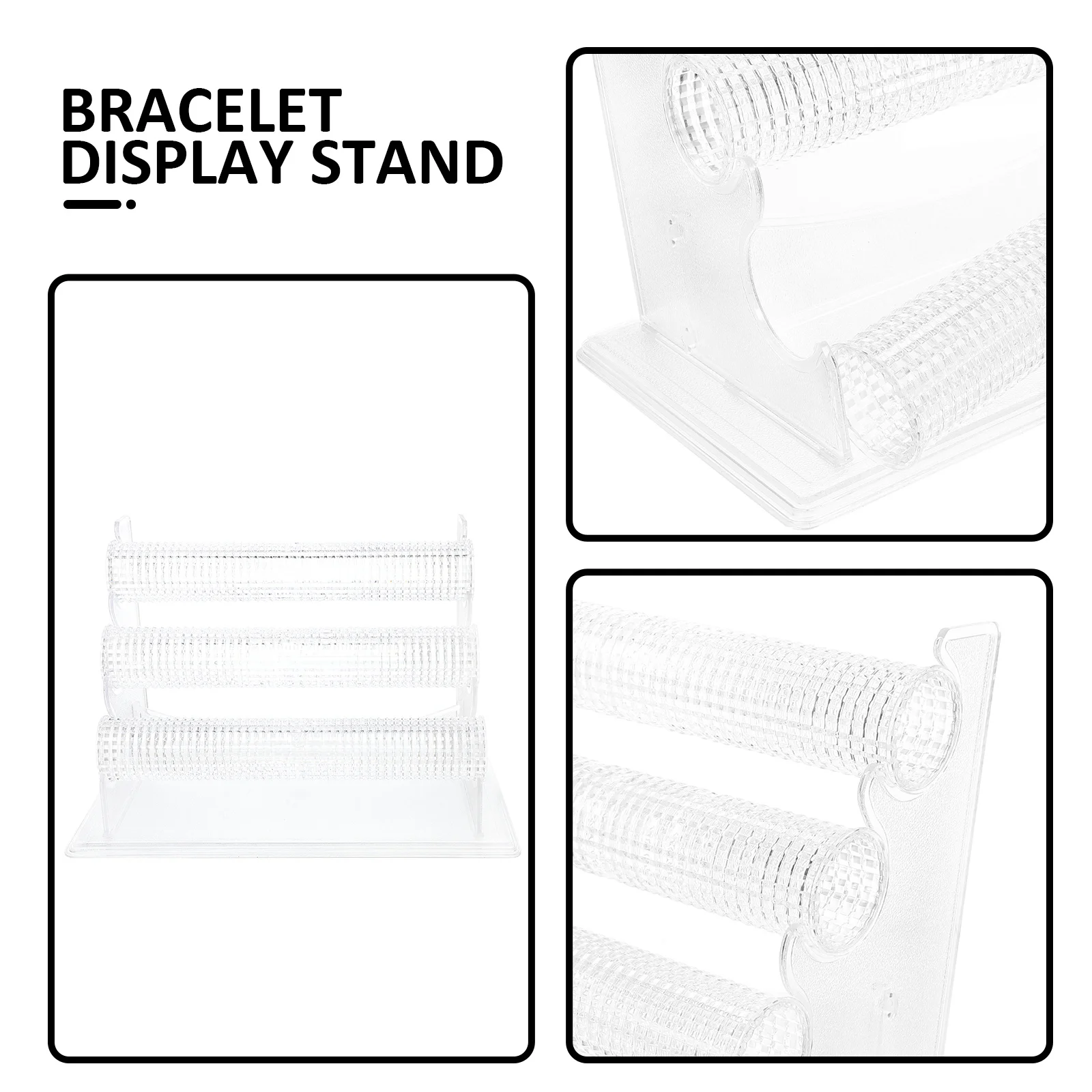 

Three Layer PVC Bracelet Display Rack Multi Function Watch Storage Bangle Holder Jewelry ganizer Decorative Exhibit St