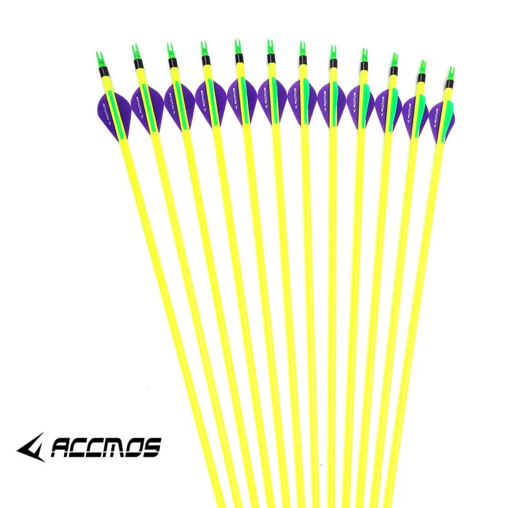 

12pc 7.8mm Mixed Carbon Arrow Archery for Compound/Recurve Bow Archery Shooting Hunting