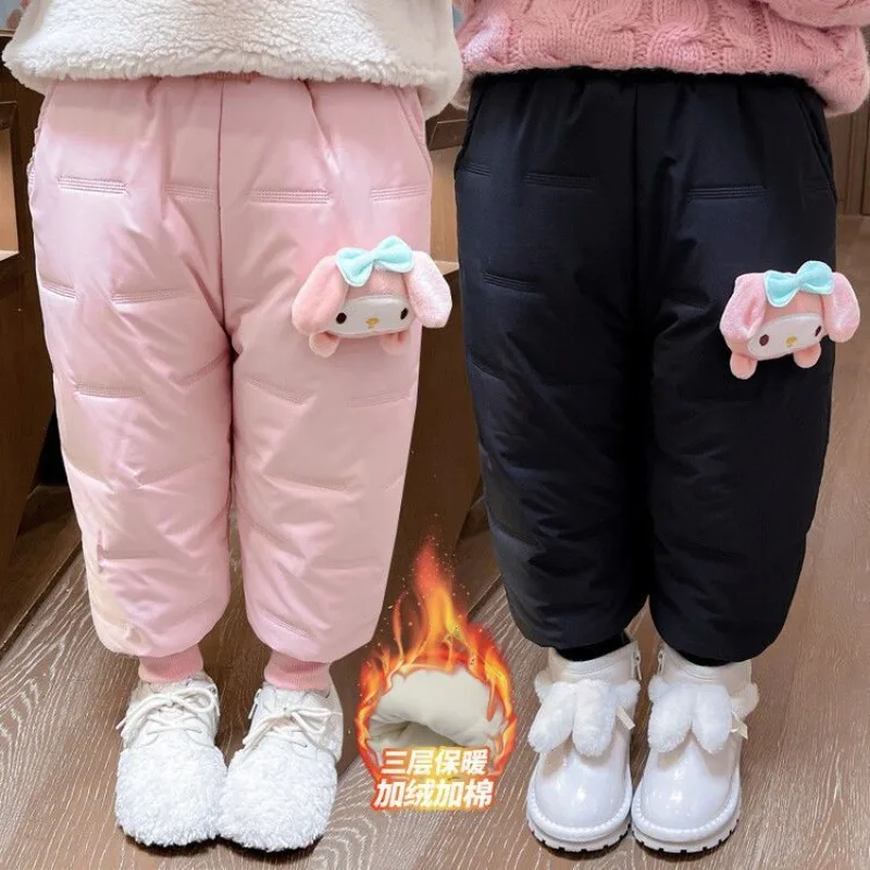 

Girly Heart Kawaii MINISO Ins Fashion My Melody Anime Cotton Pants Cute Cartoon Cotton Thickened Children Clothing Gifts Toys