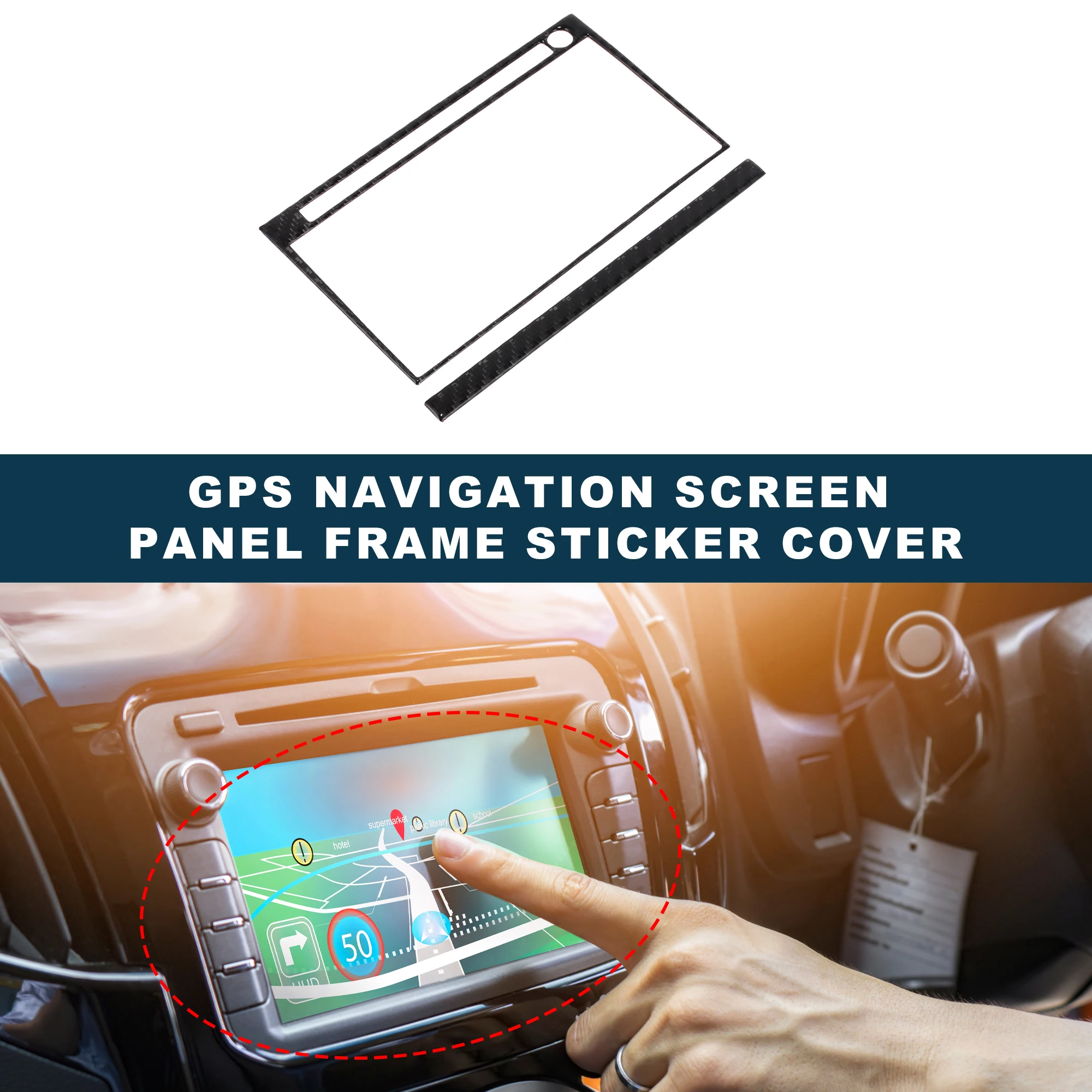 

UXCELL GPS Navigation Screen Panel Frame Sticker Cover for Chevrolet Tahoe Suburban