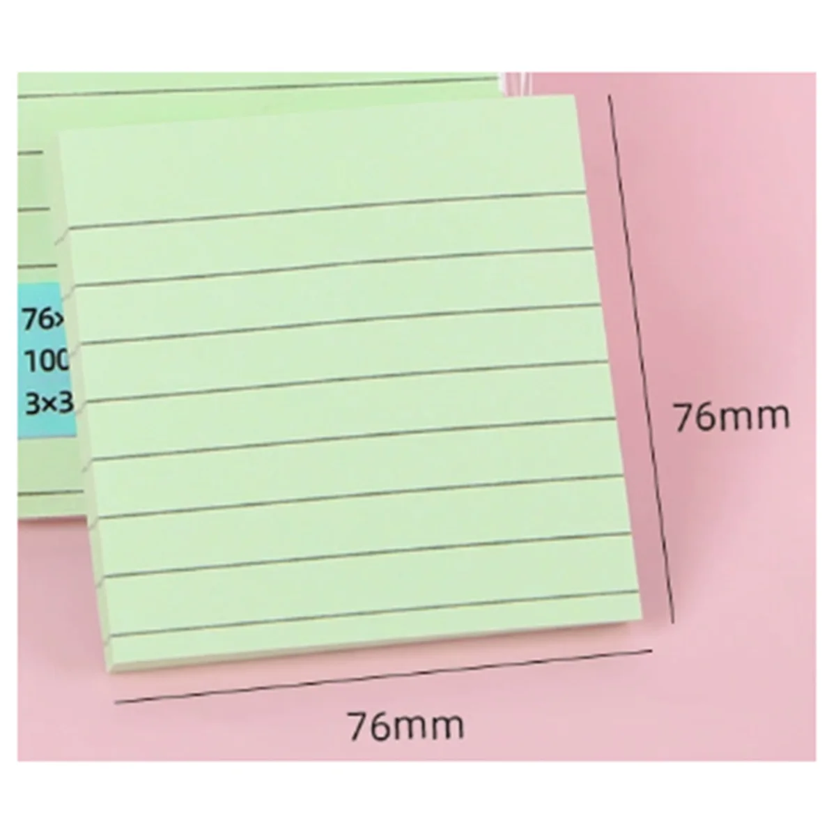 AA98 Lined Sticky Notes 3x3 Inch Post Sticky Notes with Lines, Multi Colors Ruled Colorful Super Sticking Power Memon Pads