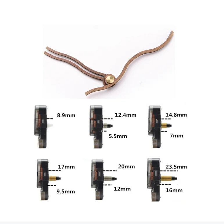 

10PCS Special Wall Clock Wooden Hands 12888 Clock Movement Walnut Wood pointers Needle DIY Quartz Clock Replace Part Accessories