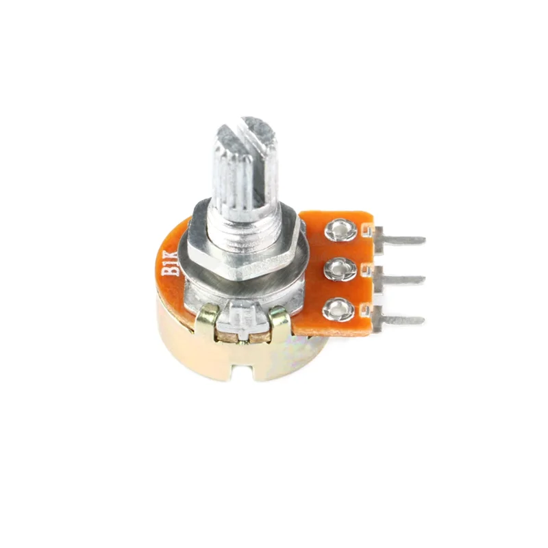 100PCS WH148 Linear Rotary Potentiometer 1K 10K 20K 50K 100K 500K Ohm 3Pin/6Pin 15mm Shaft B Type Variable Resistor for Arduino