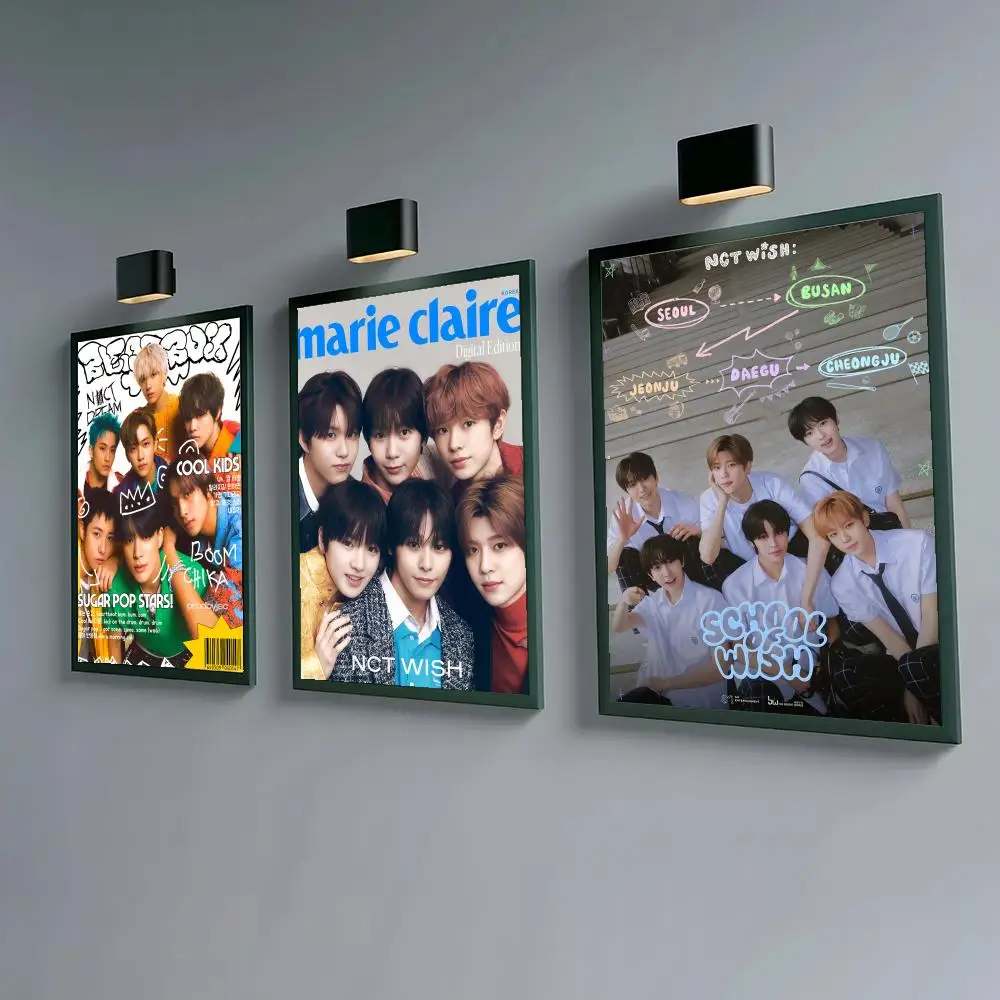 Kpop Band N-NCT Wish Poster Waterproof Peel & Stick Wall Sticker Self Adhesive Art Decor For Living Room Bedroom - view 2