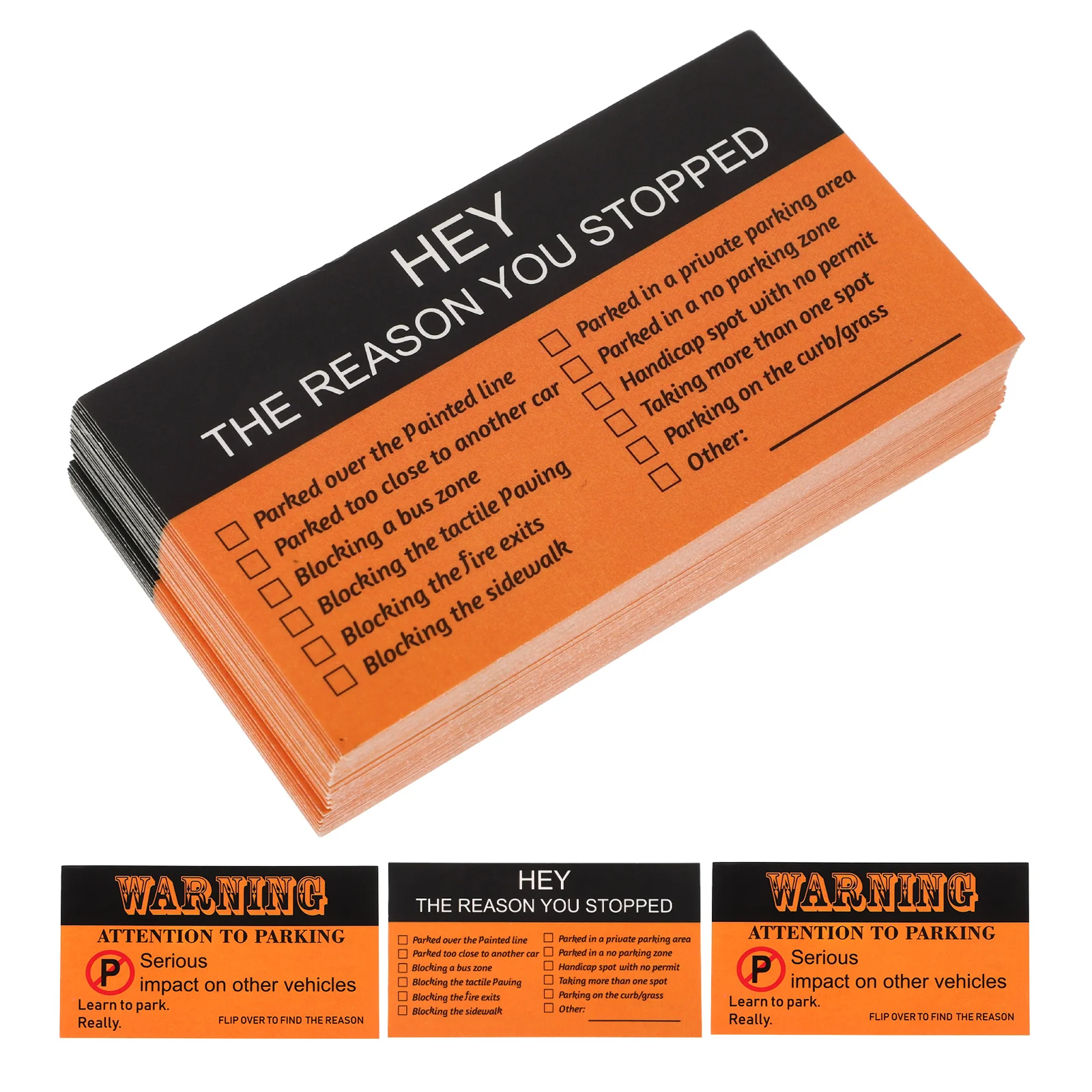 100 قطعة من بطاقات العمل لوقوف السيارات، بطاقة تحذير سيئة لوقوف السيارات، لا توقيت هنا للمراكز السكنية، ملصق تحذير للاستخدام
