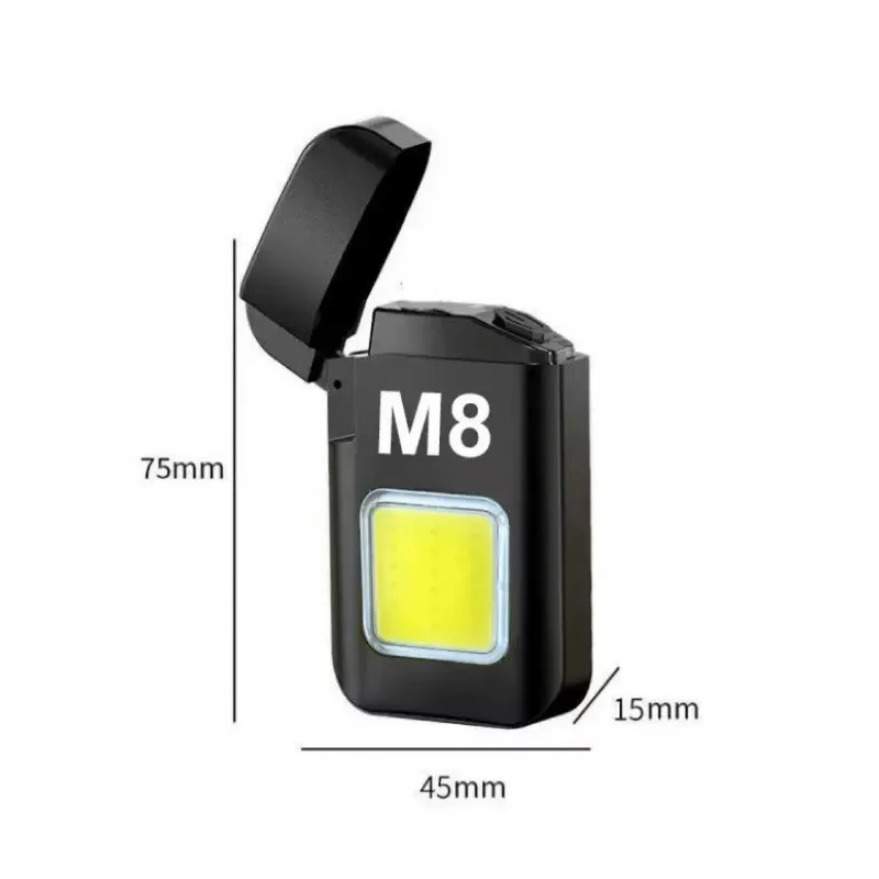 Mini Portable Heating Wire Windproof Lighter: Super Bright Flashlight, Rechargeable, Long Life, Outdoor Emergency Light