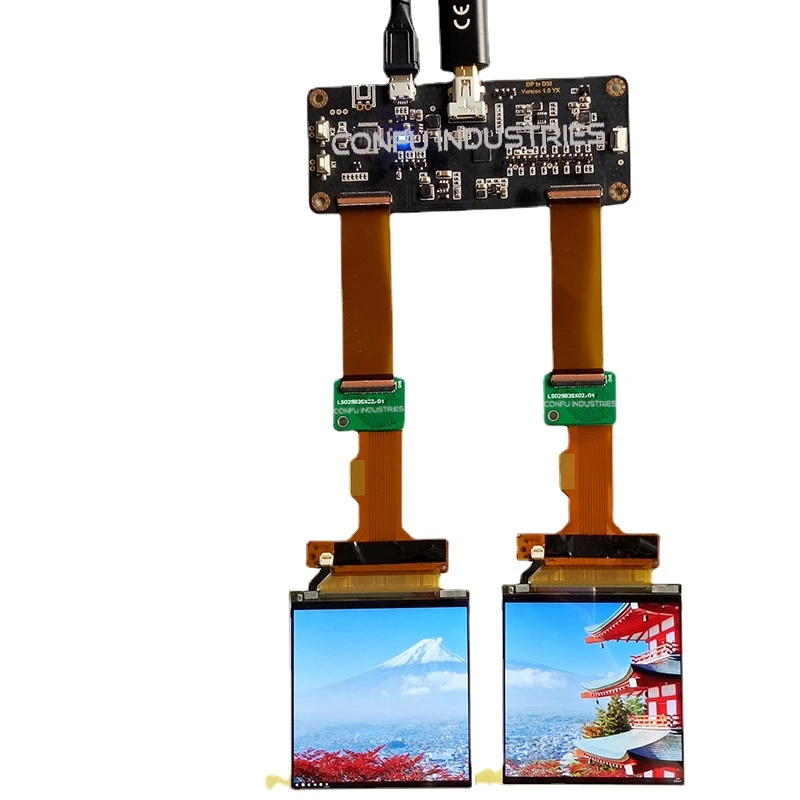 Type-c /Mini DP to MIPI Board ANX7530 120Hz Sharp 2.9 inch Dual 1440x1440 LCD LS029B3SX02 Display for VR AR MR HMD China