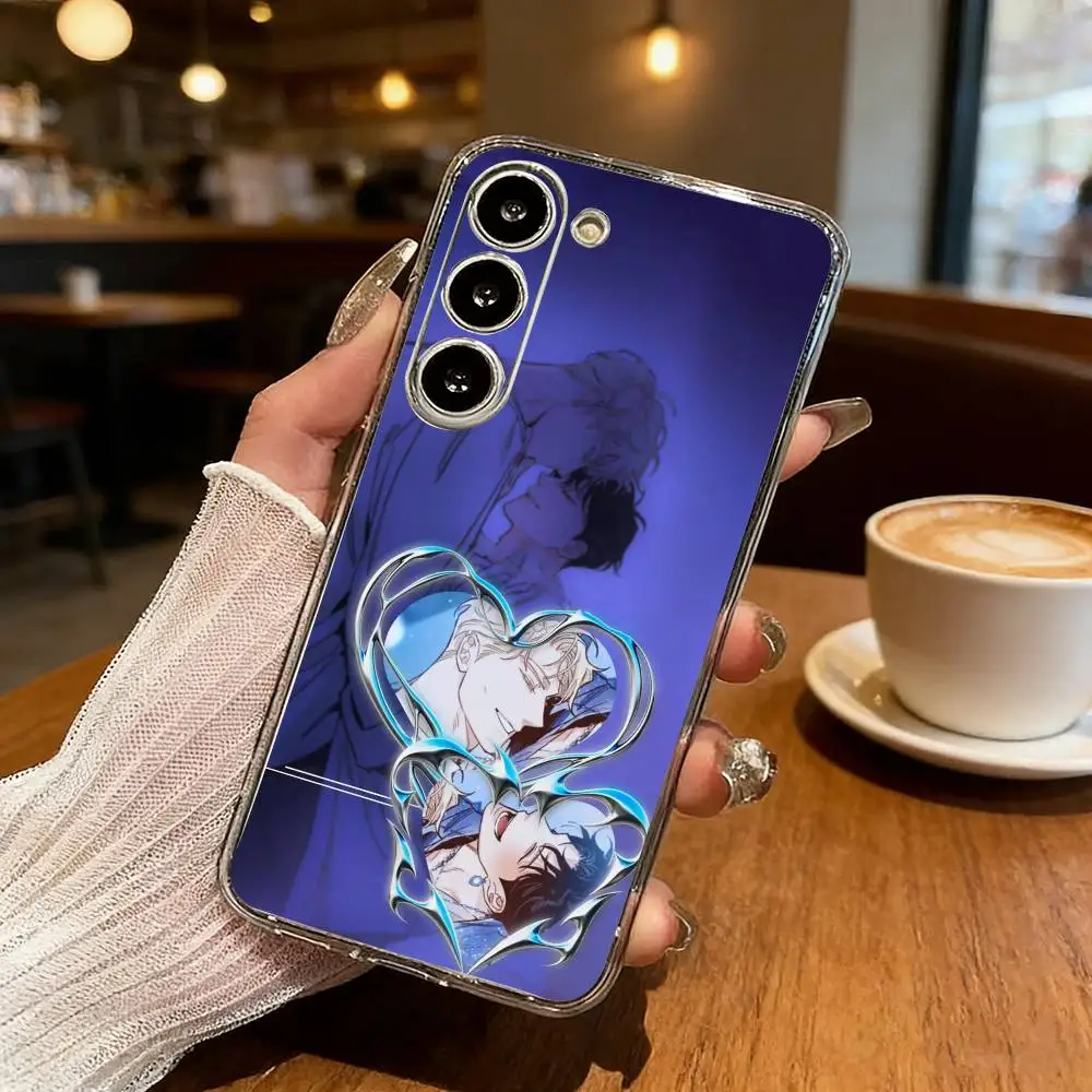 

BL Manhwa R-Roses And Champagne Phone Case For Samsung Galaxy S24 S25 S23 S22 S21 Plus S24 S25 Transparent Cover Case