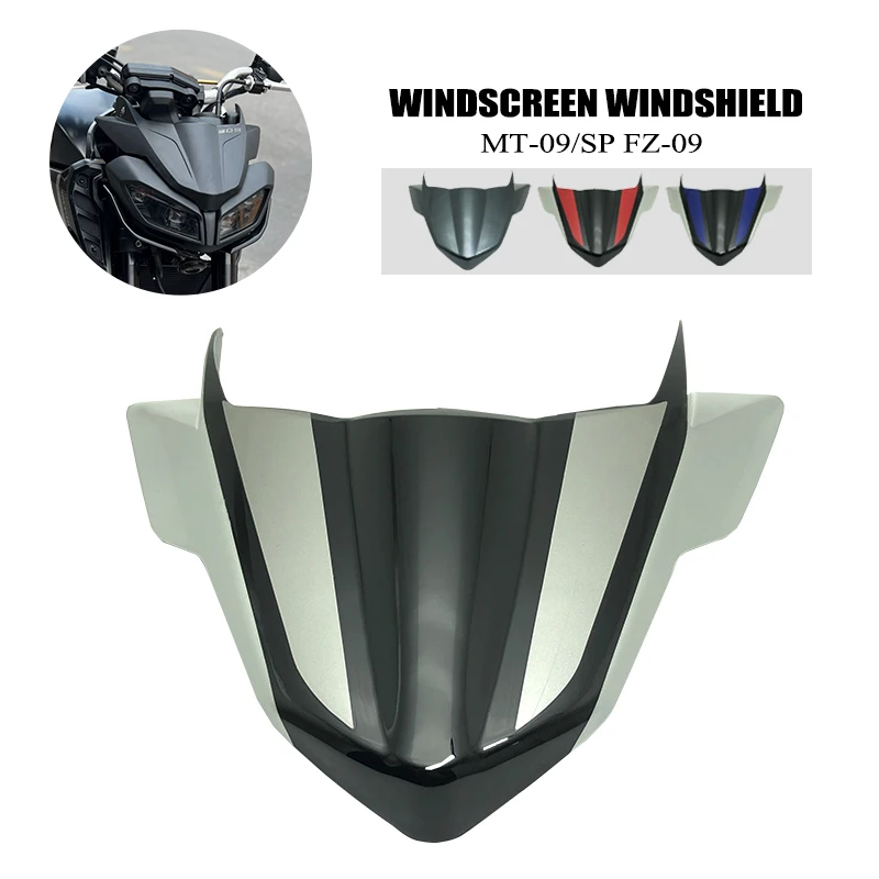 

For YAMAHA MT09 Front Windscreen Air Deflector Windshield MT-09/SP FZ 09 MT 09 FZ09 2017 2018 2019 2020 Motorcycle Accessories