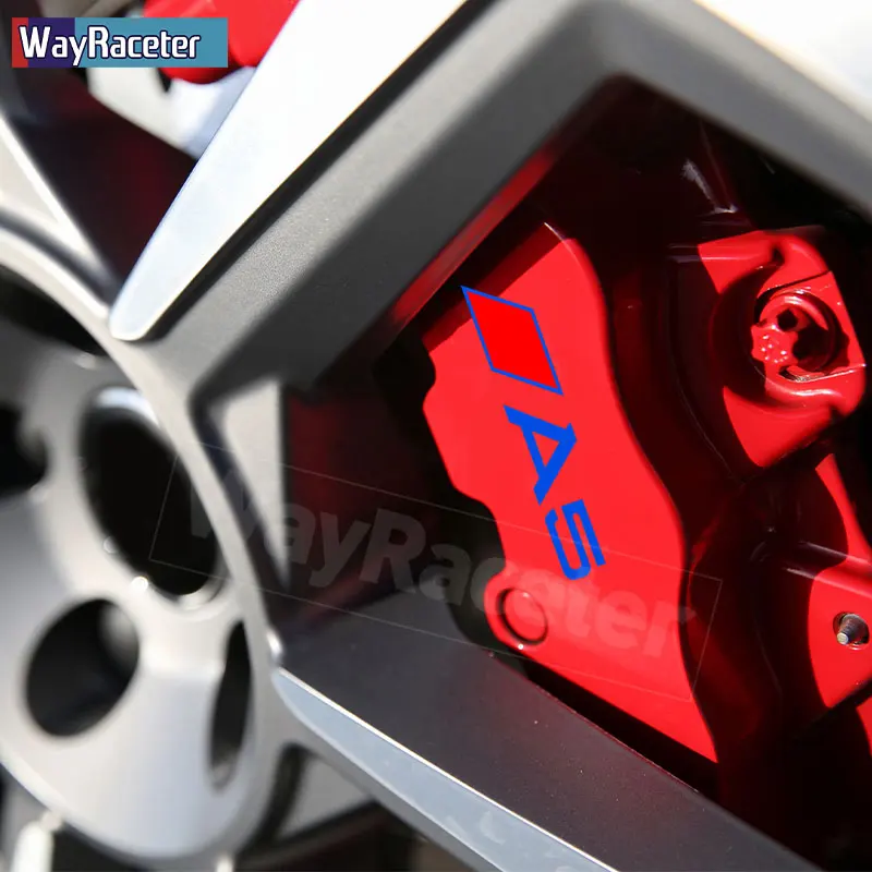 6 Pcs Top Vinyl Decal High Temperature Car Brake Caliper Stickers For Audi A3 S3 A4 S4 A5 S5 A6 S6 A7 S7 A8 Q2 Q3 Q5 Q7 Q8 TT view 4