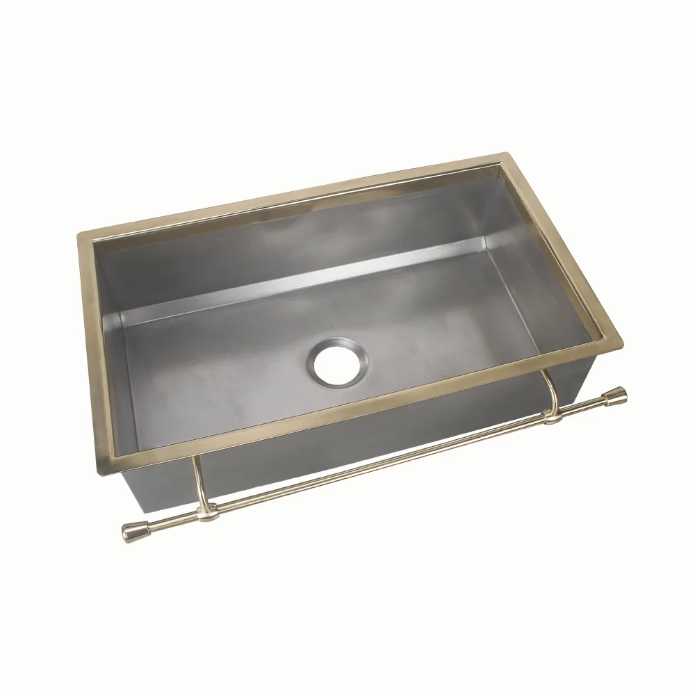 

Настраиваемая фабричная оптовая продажа, кухонная раковина ручной работы с одной чашей, латунная кухонная мойка ручной работы