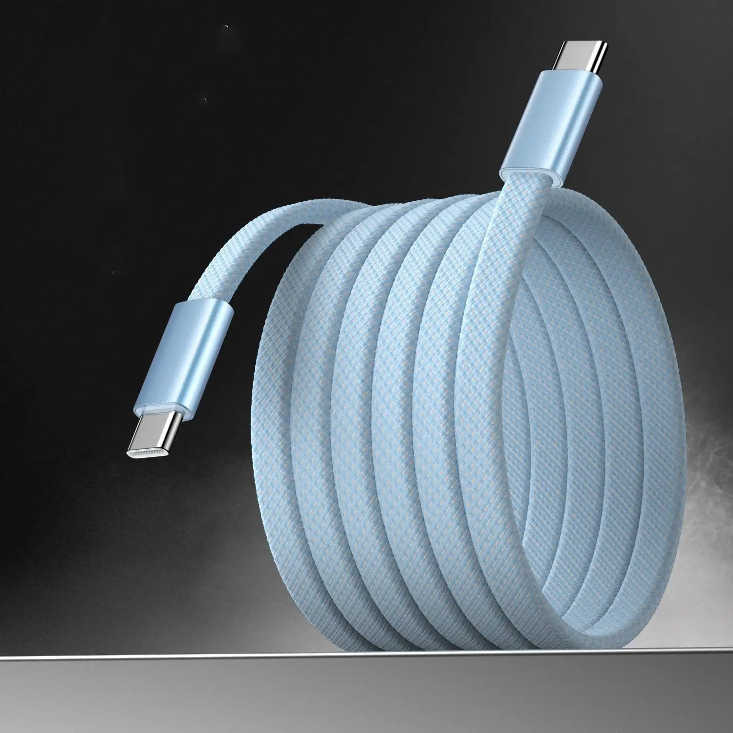 Type C to Type C Braided Wire 60W Safe Stable Power Supply Data Sync Transfer Cord Wear Resistant Woven Line For Xiaomi Samsung