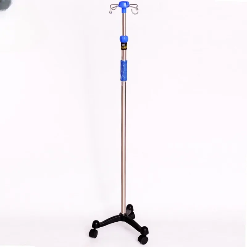 Tripod 4-Hook Thickened Infusion Stand with Wheels Mobile Infusion Rack Drip Stand for Hospital Clinic Home Care