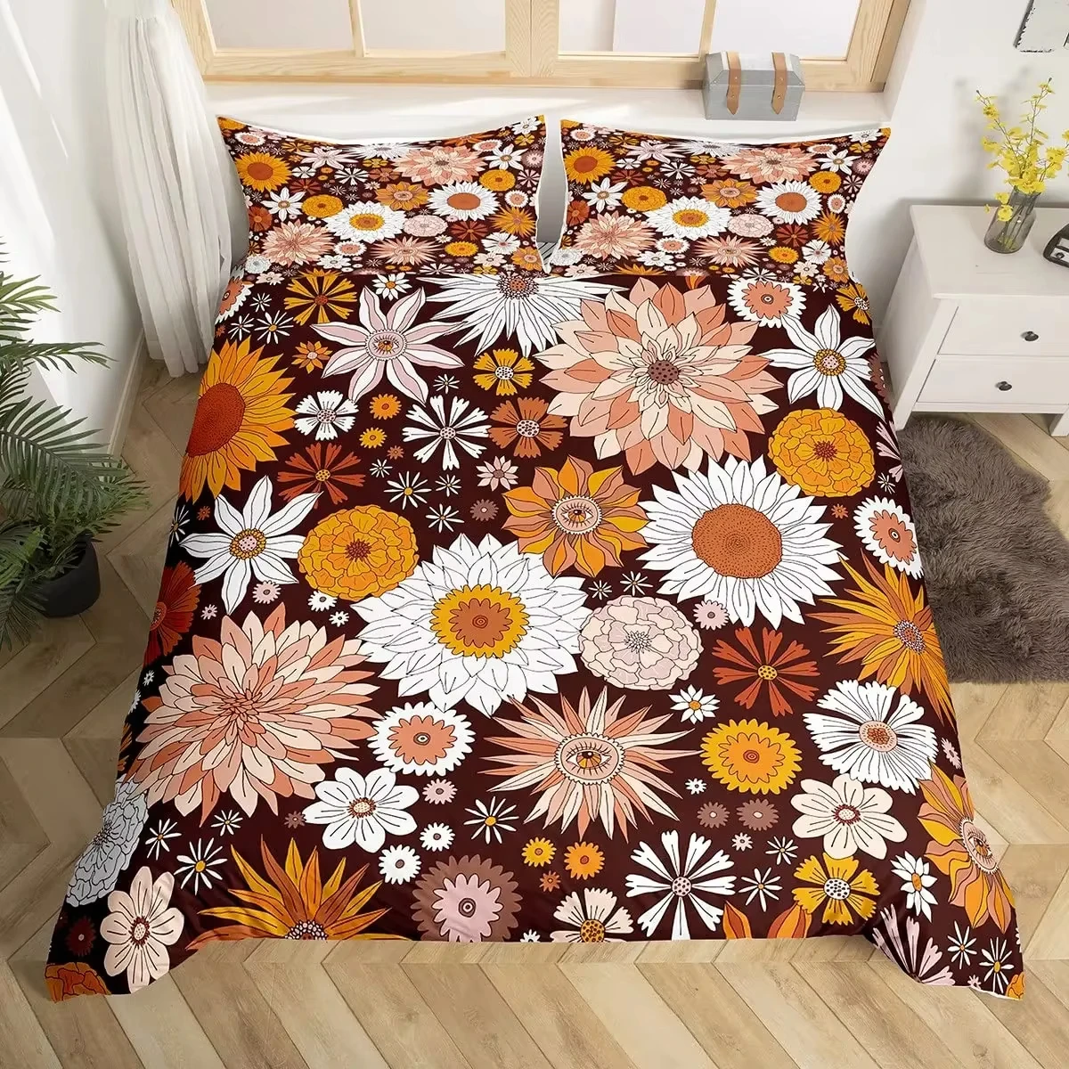 Groovy Bettbezug Queen Retro H – Aesthetic Floral Duvet Cover Bewertung und Preis