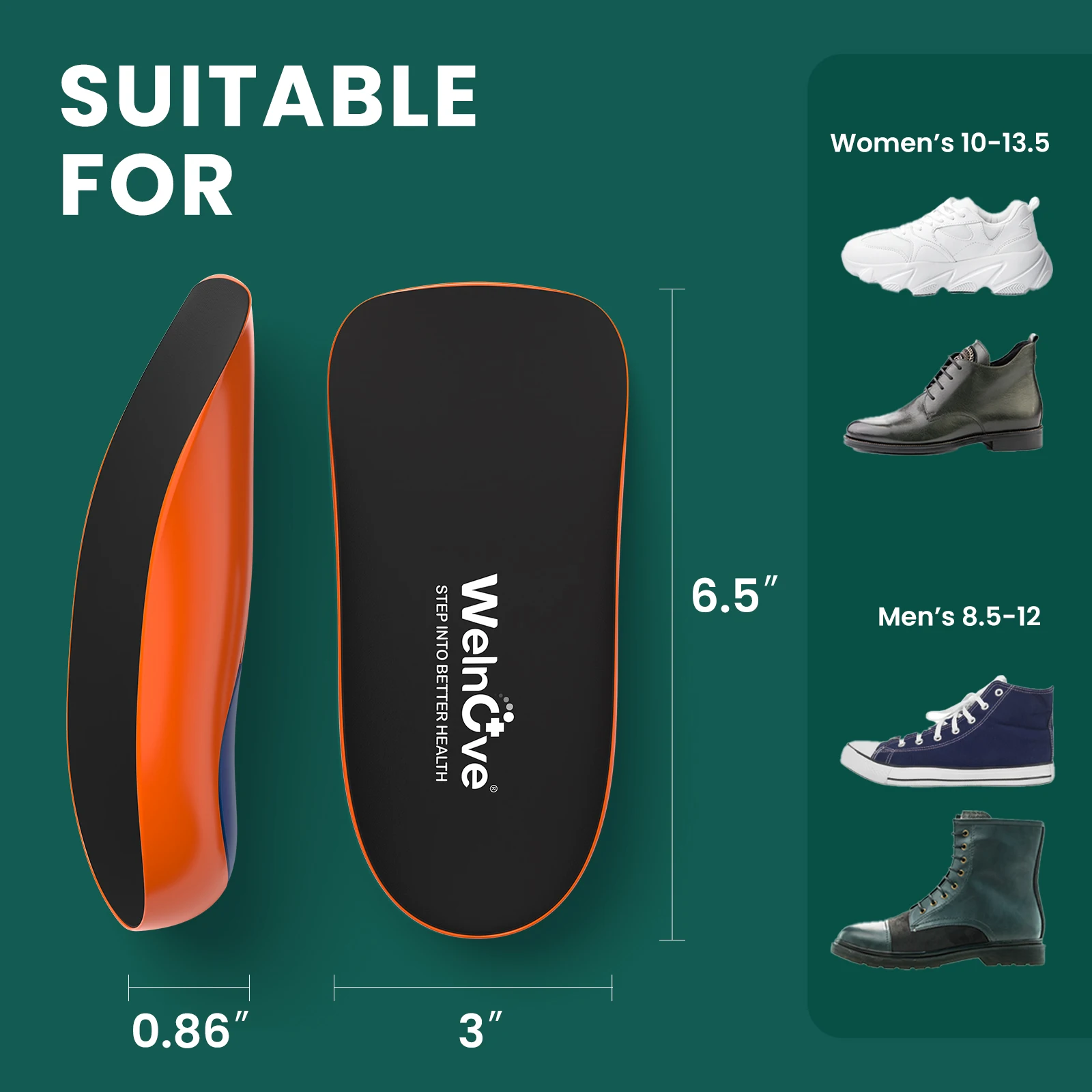 

1pair Orthopedic Insoles Running Arch Support Plantar Fascitis Half Insole Man Woman for Sneakers insert Gel Insoles Accessories