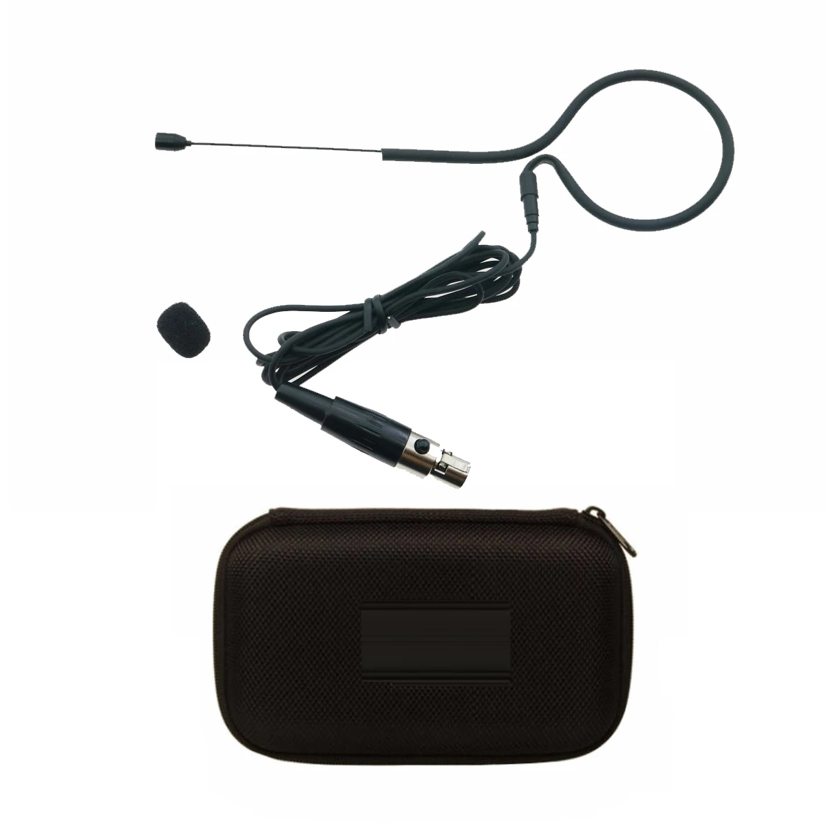 

M153-Shure Black One Side Headset Hanging Microphone For Shure SLXD ULXD AD4D AD4Q ULXD14 QLXD UT Wireless Strong Zipper Box