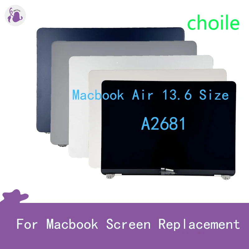 

New laptop LCD display upper half assembly suitable for Macbook Air 13.6 inches 2022 A2681 2022 EMC 3651