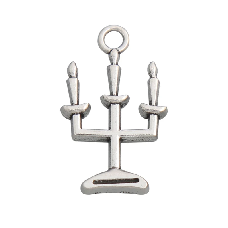 

Модный сплав античное серебро цвет подсвечник ювелирные подвески 15*25 мм 100 шт. AAC731