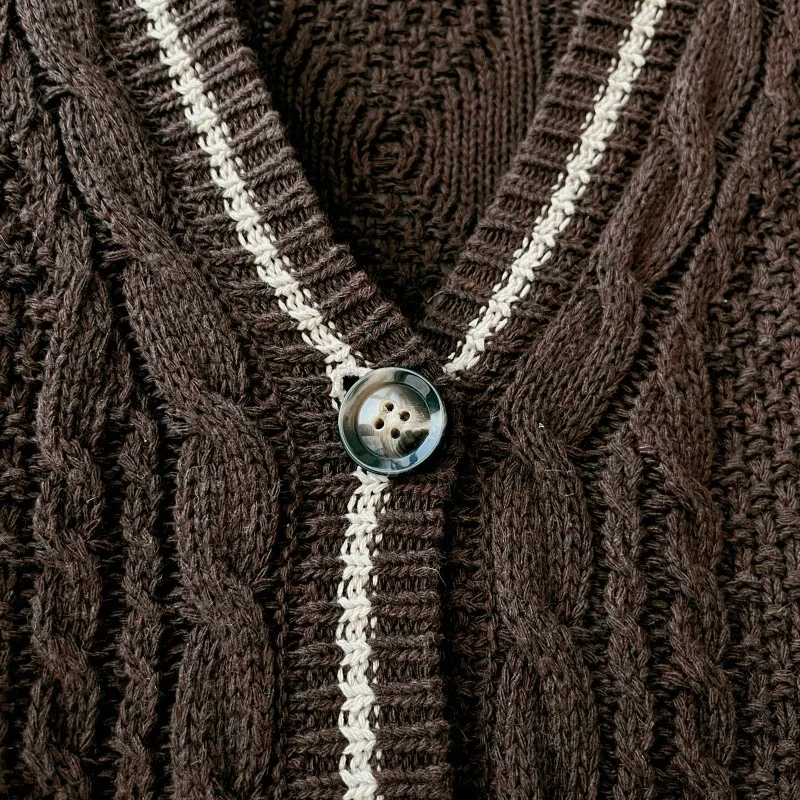 Cardigan in tessuto stile folklore con stelle ricamate Cardigan lavorato a maglia autunno inverno donna caldo morbido maglioni larghi top