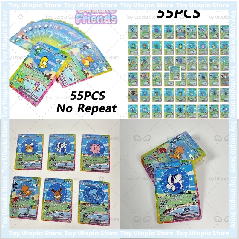 55pcs-shiny-pokemon-trading-cards-anime-holographic-version-classic-collectible-cards-for-eevee-and-charizard