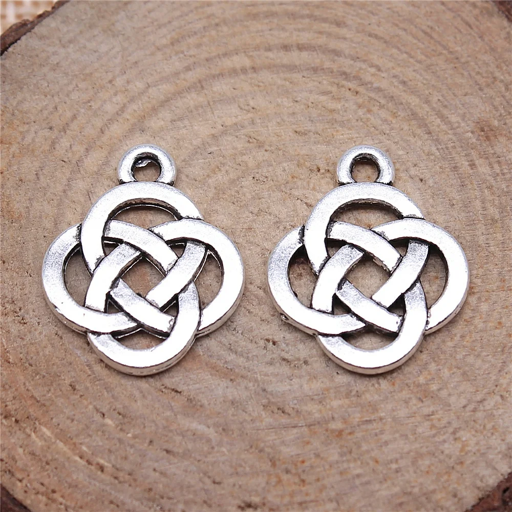 WYSIWYG 20pcs 18x16mm Pendant Chinese Knot Chinese Knot Charm Pendants For Jewelry Making Lucky Chinese Knot Pendants